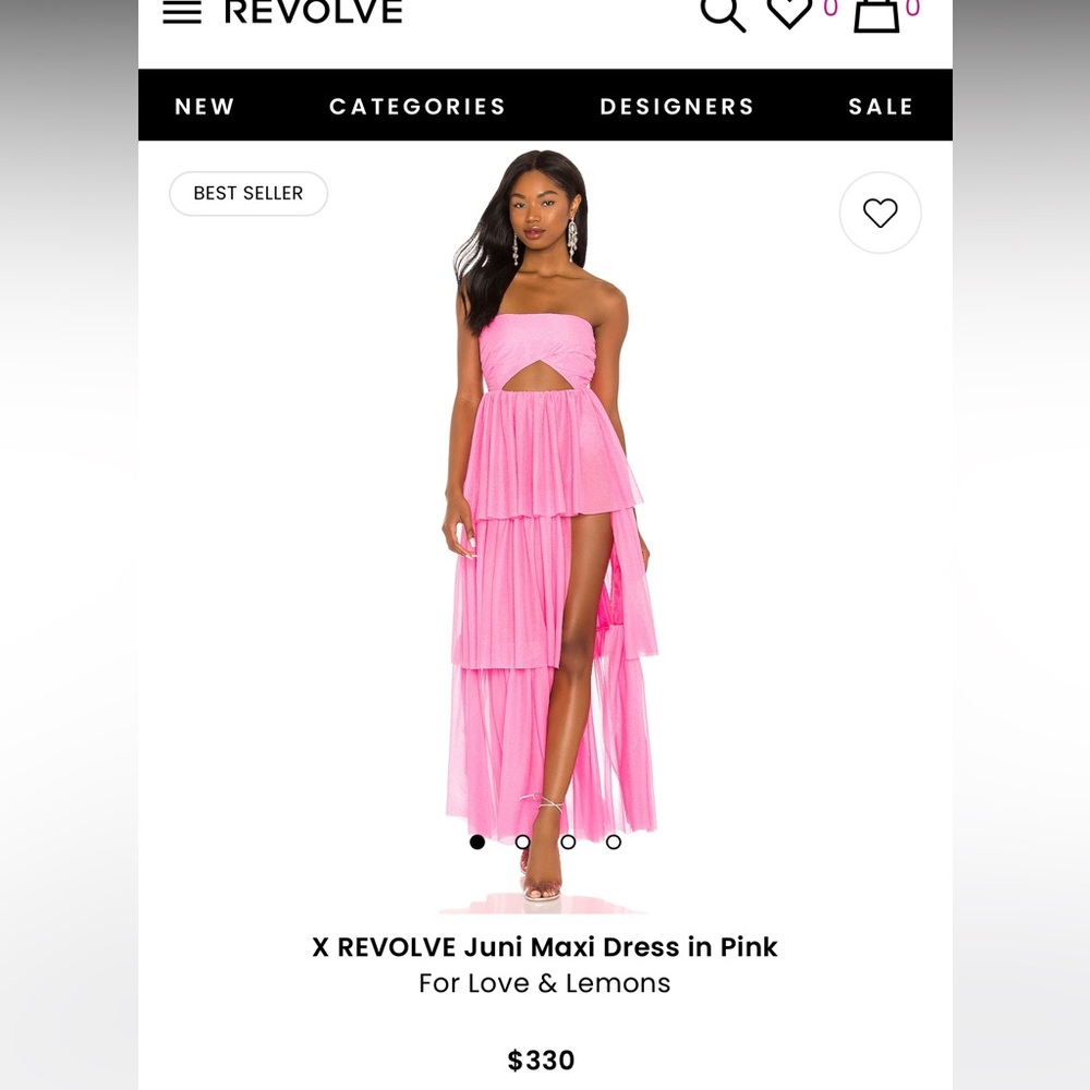 New with tags For Love and Lemons x Revolve Pink dress size medium